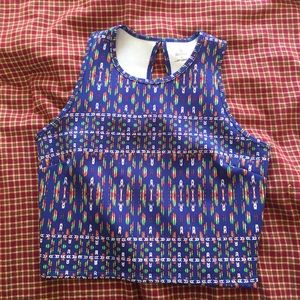 Blue design crop top
